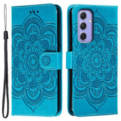 Für Samsung Galaxy S25 FE Hülle PU-Leder Mandala Aufdruck Design Brieftasche Handyhülle mit Handschlaufe 