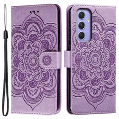 Für Samsung Galaxy S25 FE Hülle PU-Leder Mandala Aufdruck Design Brieftasche Handyhülle mit Handschlaufe 