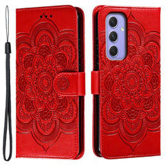 Für Samsung Galaxy S25 FE Hülle PU-Leder Mandala Aufdruck Design Brieftasche Handyhülle mit Handschlaufe 