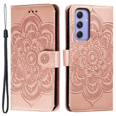 Für Samsung Galaxy S25 FE Hülle PU-Leder Mandala Aufdruck Design Brieftasche Handyhülle mit Handschlaufe 