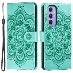 Für Samsung Galaxy S25 FE Hülle PU-Leder Mandala Aufdruck Design Brieftasche Handyhülle mit Handschlaufe 