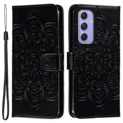 Für Samsung Galaxy S25 FE Hülle PU-Leder Mandala Aufdruck Design Brieftasche Handyhülle mit Handschlaufe 