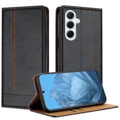 For Samsung Galaxy A17 5G / A26 5G Case L-Shaped Grid Pattern Leather Stand Phone Cover with Card Slots