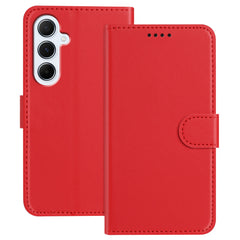 For Samsung Galaxy A17 5G / A26 5G Leather Case Wallet Stand Solid Color Anti Drop Phone Cover