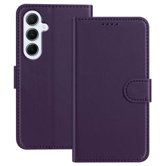 For Samsung Galaxy A17 5G / A26 5G Leather Case Wallet Stand Solid Color Anti Drop Phone Cover