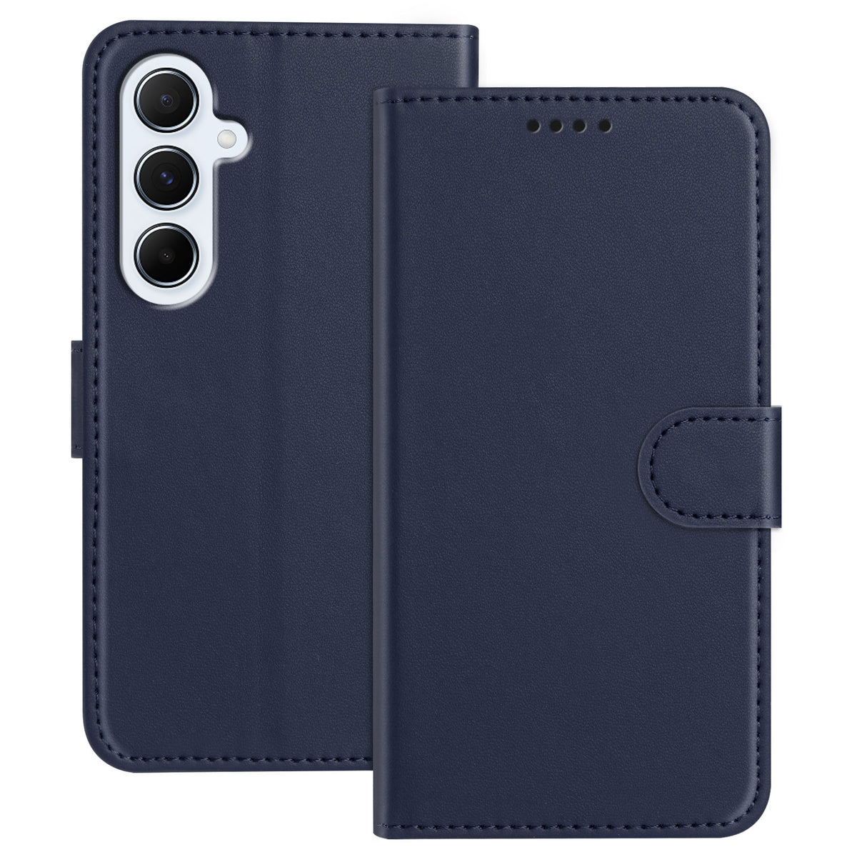 For Samsung Galaxy A17 5G / A26 5G Leather Case Wallet Stand Solid Color Anti Drop Phone Cover