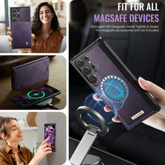Für Samsung Galaxy S25 Ultra Hülle CASEME C49 Kompatibel mit MagSafe RFID Blocking Abnehmbare Brieftasche Leder Telefonabdeckung 