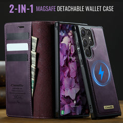 Für Samsung Galaxy S25 Ultra Hülle CASEME C49 Kompatibel mit MagSafe RFID Blocking Abnehmbare Brieftasche Leder Telefonabdeckung 