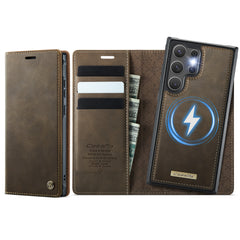 Für Samsung Galaxy S25 Ultra Hülle CASEME C49 Kompatibel mit MagSafe RFID Blocking Abnehmbare Brieftasche Leder Telefonabdeckung 
