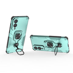 For Samsung Galaxy S25 Edge Case Rotatable Ring Kickstand PC + TPU Shockproof Phone Cover