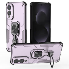 For Samsung Galaxy S25 Edge Case Rotatable Ring Kickstand PC + TPU Shockproof Phone Cover