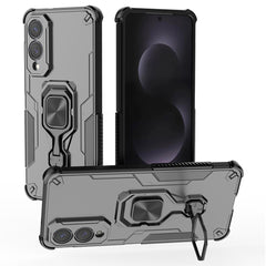 For Samsung Galaxy S25 Edge Case Rotatable Ring Kickstand PC + TPU Shockproof Phone Cover