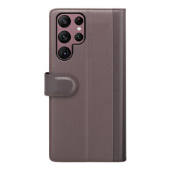 For Samsung Galaxy S23 Ultra Case Genuine Split Leather Phone Cover with Wallet Stand