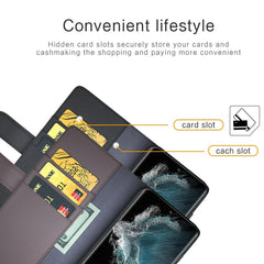 For Samsung Galaxy S23 Ultra Case Genuine Split Leather Phone Cover with Wallet Stand