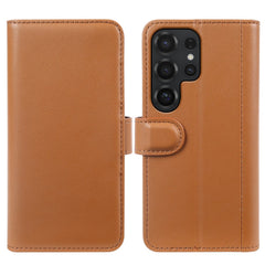 For Samsung Galaxy S23 Ultra Case Genuine Split Leather Phone Cover with Wallet Stand