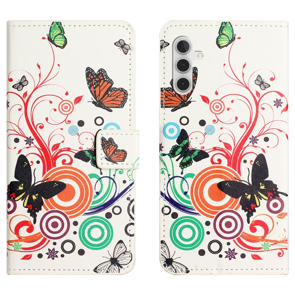 Étui portefeuille en cuir PU pour Samsung Galaxy S25 FE, motif imprimé 