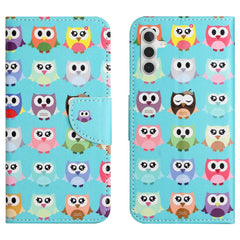 For Samsung Galaxy S25 FE Case Pattern Printing Cross Texture Leather Phone Cover