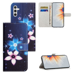Für Samsung Galaxy S25 FE Hülle Musterdruck PU Leder Brieftasche Telefonabdeckung Kreuztextur 