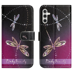 Für Samsung Galaxy S25 FE Hülle Musterdruck PU Leder Brieftasche Telefonabdeckung Kreuztextur 