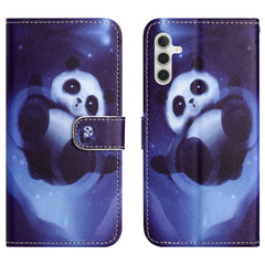 Für Samsung Galaxy S25 FE Hülle Musterdruck PU Leder Brieftasche Telefonabdeckung Kreuztextur 