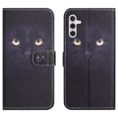 Für Samsung Galaxy S25 FE Hülle Musterdruck PU Leder Brieftasche Telefonabdeckung Kreuztextur 