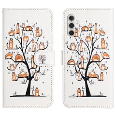 Für Samsung Galaxy S25 FE Hülle Musterdruck PU Leder Brieftasche Telefonabdeckung Kreuztextur 