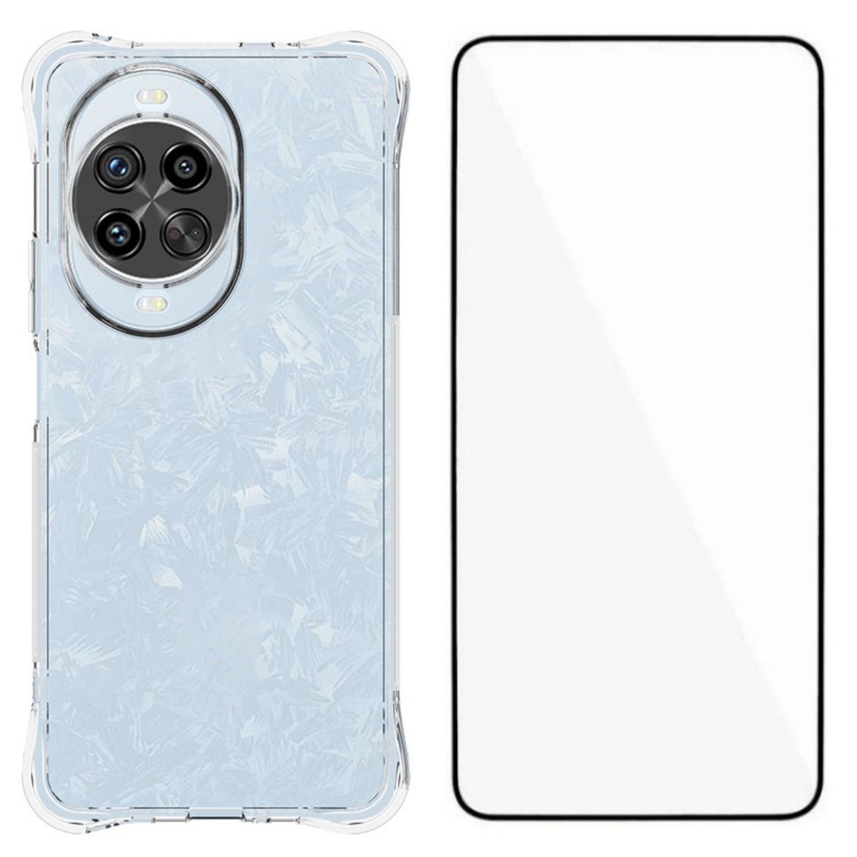 For Huawei nova 14 Pro 5G Case WANLONFENG WL Series 2.0mm TPU Phone Cover with Tempered Glass Film