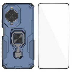 Coque arrière Wanlonfeng en polycarbonate et TPU avec béquille et verre trempé pour Huawei Nova 14 5G 