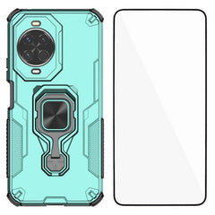 Coque arrière Wanlonfeng en polycarbonate et TPU avec béquille et verre trempé pour Huawei Nova 14 5G 