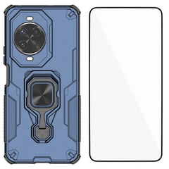 For Huawei nova 14 Pro 5G Phone Case WANLONFENG PC TPU Back Cover Kickstand with Tempered Glass