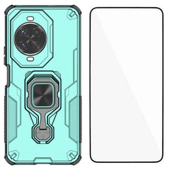 For Huawei nova 14 Pro 5G Phone Case WANLONFENG PC TPU Back Cover Kickstand with Tempered Glass