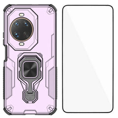 Coque arrière Wanlonfeng en polycarbonate et TPU avec béquille et verre trempé pour Huawei Nova 14 Ultra 5G 