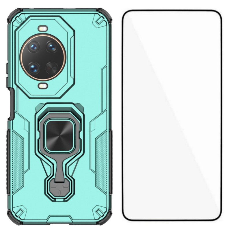 Coque arrière Wanlonfeng en polycarbonate et TPU avec béquille et verre trempé pour Huawei Nova 14 Ultra 5G 