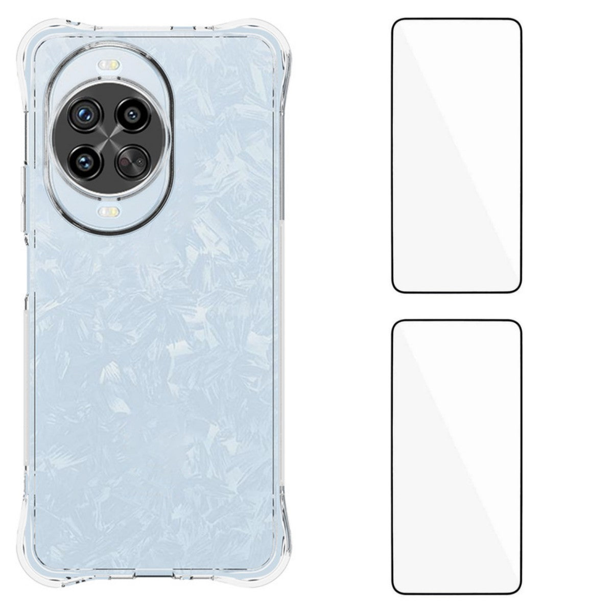 Coque en TPU pour Huawei Nova 14 Pro 5G, série WL2 WANLONFENG, 2,0 mm, avec 2 films en verre trempé 