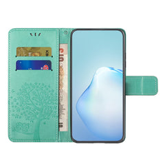 For Samsung Galaxy S25 FE Case PU Leather Owl Tree Imprinted Wallet Phone Cover with Strap