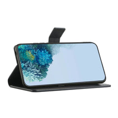 Für Samsung Galaxy S25 FE Hülle PU Leder Brieftasche Handyhülle Litchi Textur, Schwarz 