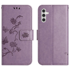 Étui portefeuille en cuir PU pour Samsung Galaxy S25 FE, motif papillon et fleur 
