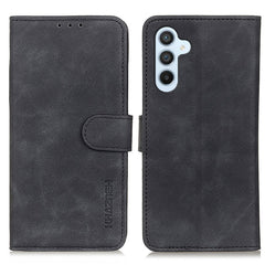 KHAZNEH Für Samsung Galaxy S25 FE Fall PU Leder Retro Textur Telefon Abdeckung 