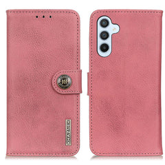KHAZNEH Für Samsung Galaxy S25 FE Brieftasche Fall Rindsleder Textur Leder Flip Telefon Abdeckung 