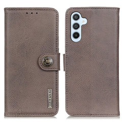 KHAZNEH Für Samsung Galaxy S25 FE Brieftasche Fall Rindsleder Textur Leder Flip Telefon Abdeckung 