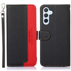 Étui portefeuille Khazneh en cuir PU avec blocage RFID pour Samsung Galaxy S25 FE, avec sangle 
