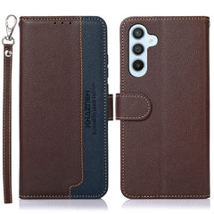 Étui portefeuille Khazneh en cuir PU avec blocage RFID pour Samsung Galaxy S25 FE, avec sangle 