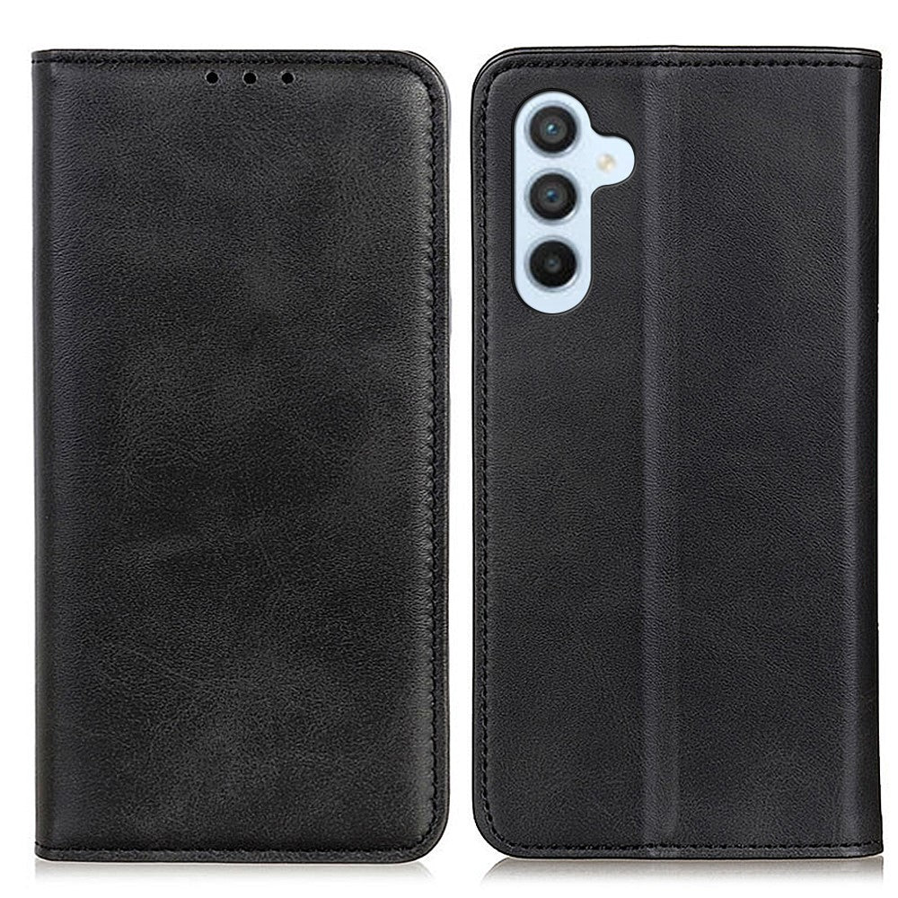 Étui portefeuille à rabat en cuir fendu pour Samsung Galaxy S25 FE 