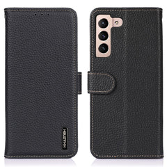 KHAZNEH For Samsung Galaxy S25 FE Case Genuine Cow Leather Flip Phone Cover