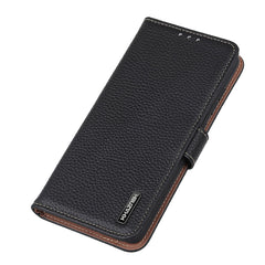 KHAZNEH For Samsung Galaxy S25 FE Case Genuine Cow Leather Flip Phone Cover