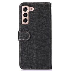 KHAZNEH For Samsung Galaxy S25 FE Case Genuine Cow Leather Flip Phone Cover