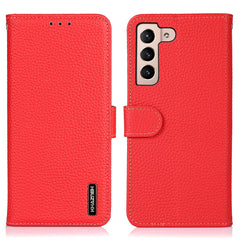 KHAZNEH For Samsung Galaxy S25 FE Case Genuine Cow Leather Flip Phone Cover