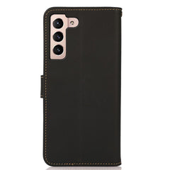 KHAZNEH for Samsung Galaxy S25 FE Case Genuine Cow Leather Wallet Phone Cover