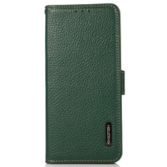 KHAZNEH For Samsung Galaxy S25 FE Phone Case Genuine Cow Leather Cover RFID Blocking