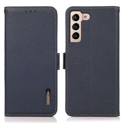 KHAZNEH For Samsung Galaxy S25 FE Phone Case Genuine Cow Leather Cover RFID Blocking